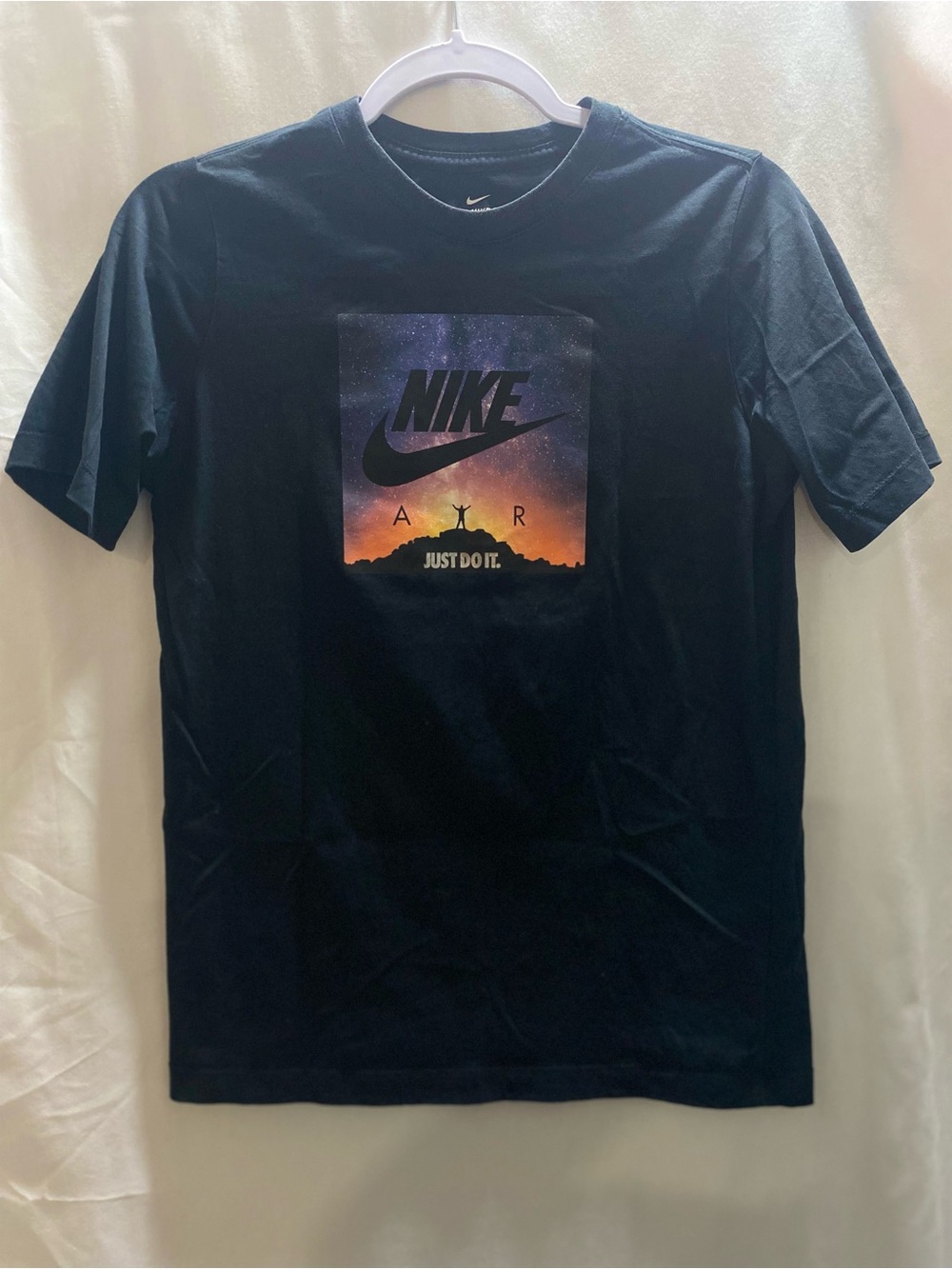 The Nike Tee XL Graphic Print Crew Neck Short Sleeve Black Men #vintage Y2K